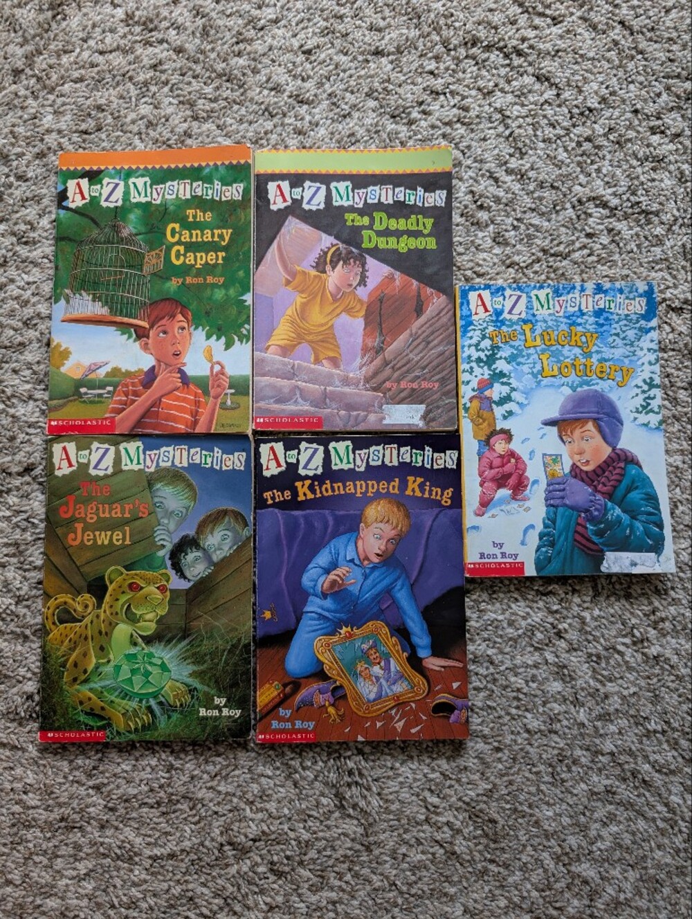 Scholastic A‎ to Z Mysteries - Lot Of Five Children's Illustrated Books